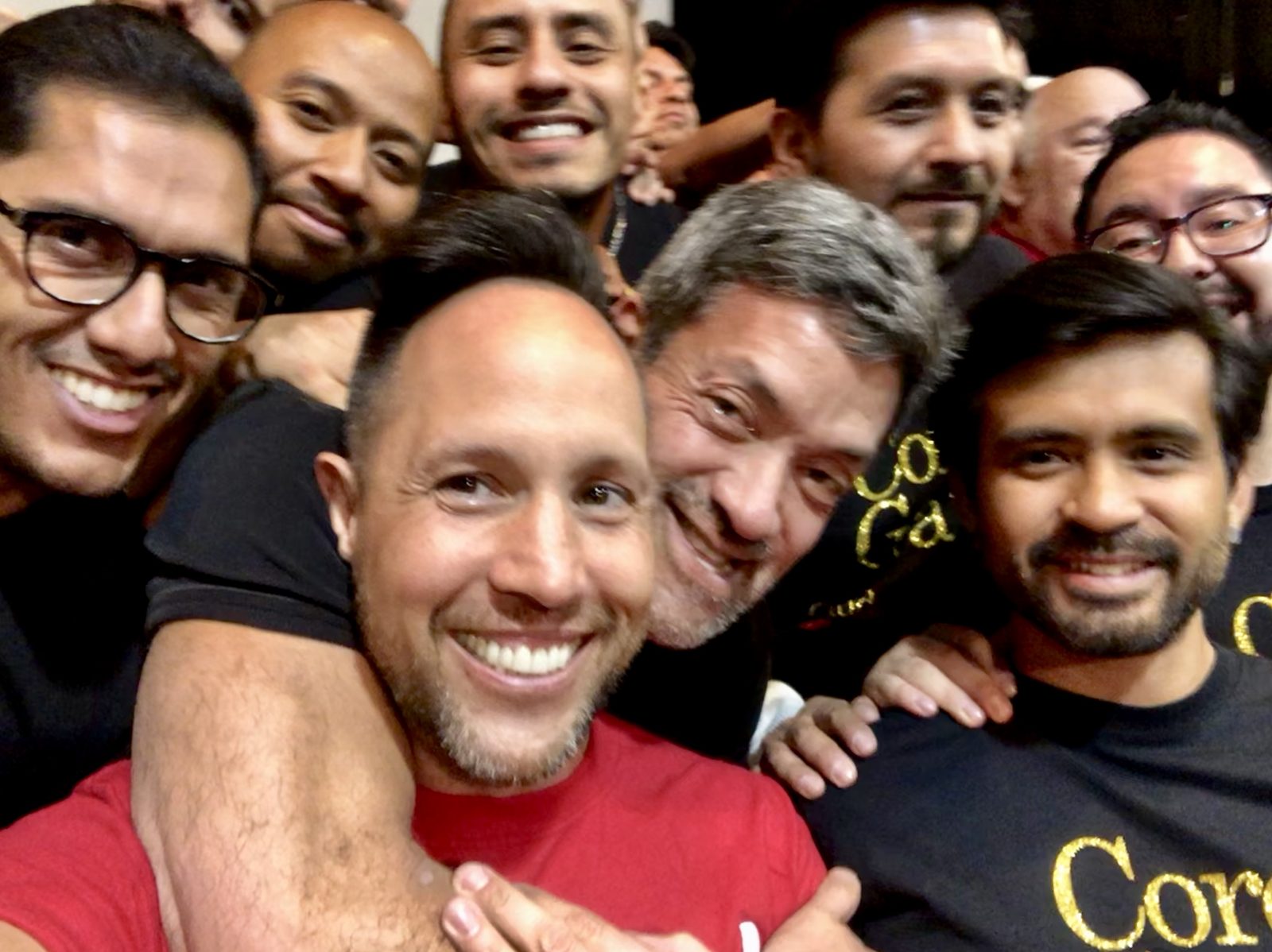 Garrett McClure with the Coro Gay Ciudad de México and John Duran in Mexico City