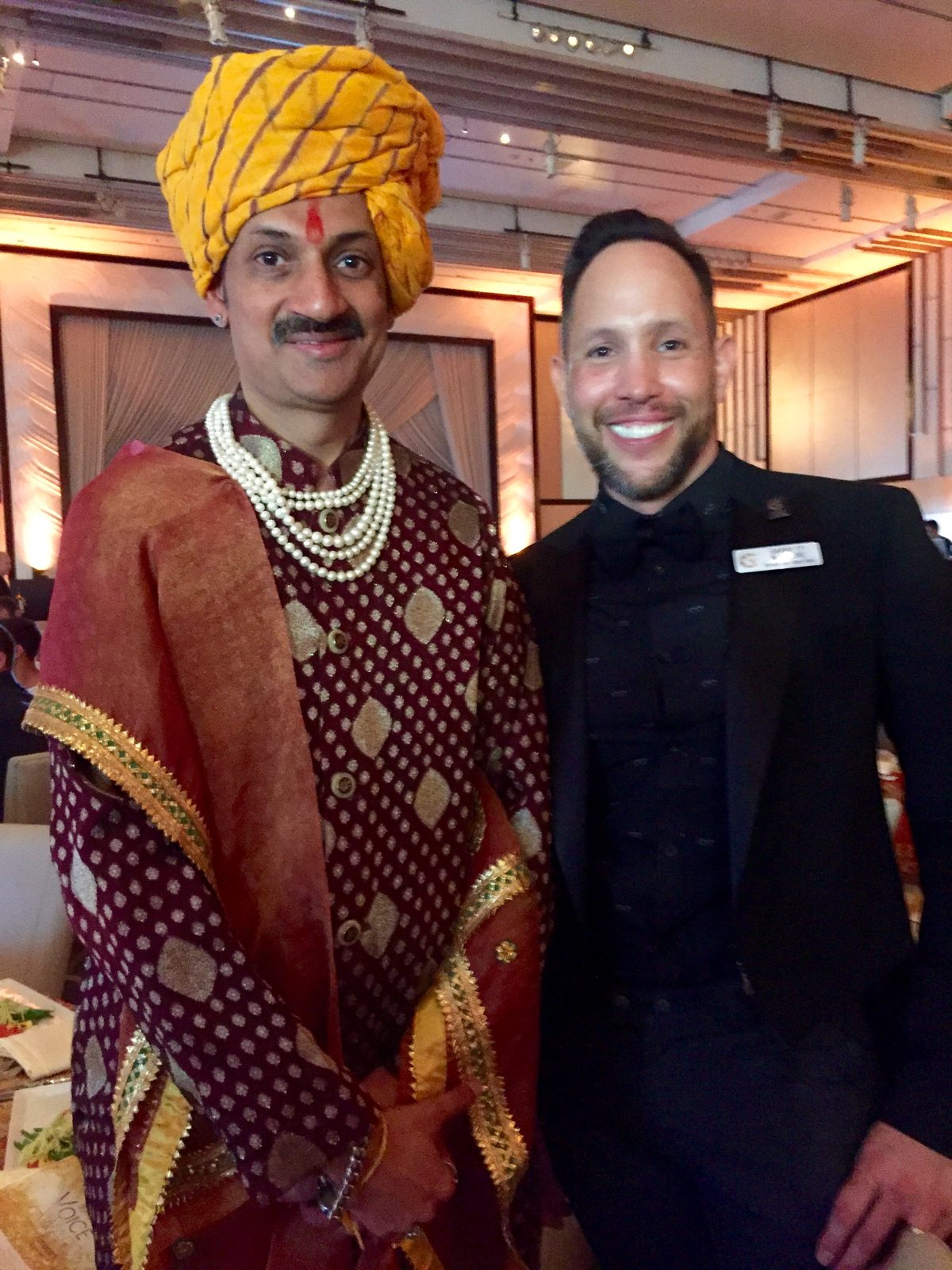 Garrett McClure with Prince Manvendra Singh Gohil, the world's first openly gay prince