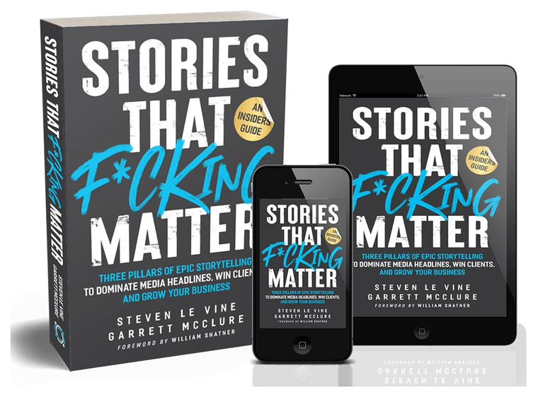Stories That F*cking Matter, the Amazon #1 bestselling book by Garrett McClure