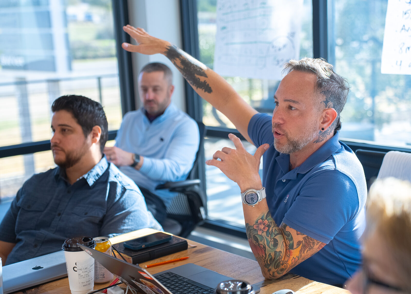 Garrett McClure leading a working session with an agency team